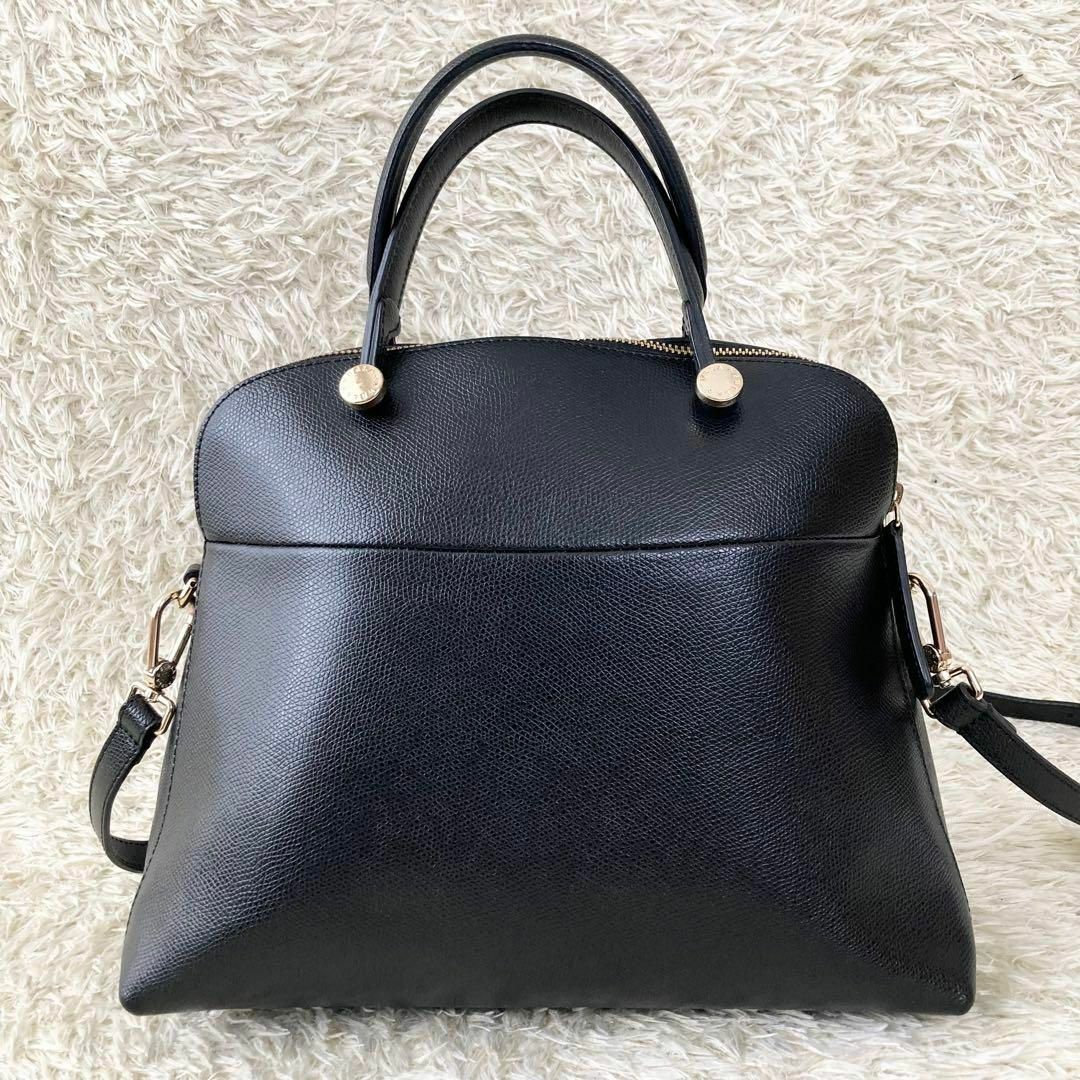 Furla - 美品 フルラ パイパー 2way ショルダーバッグ 黒 レザー 保管