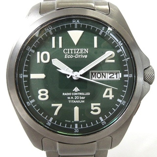 CITIZEN - シチズン プロマスター ランド 腕時計 エコドライブ デイト 緑 ■SM1