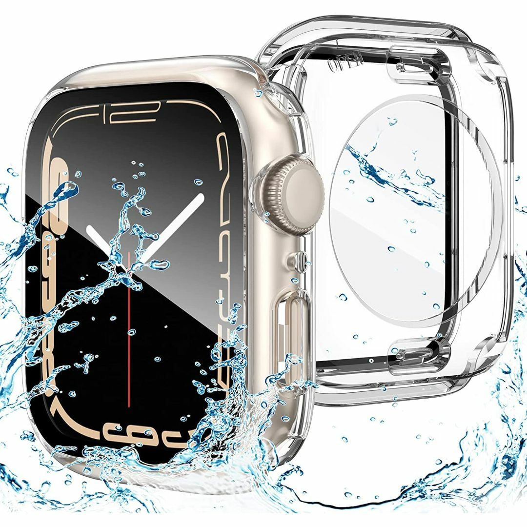【色: クリア】ANYOI Apple Watch 用ケース 45mm 防水ケー