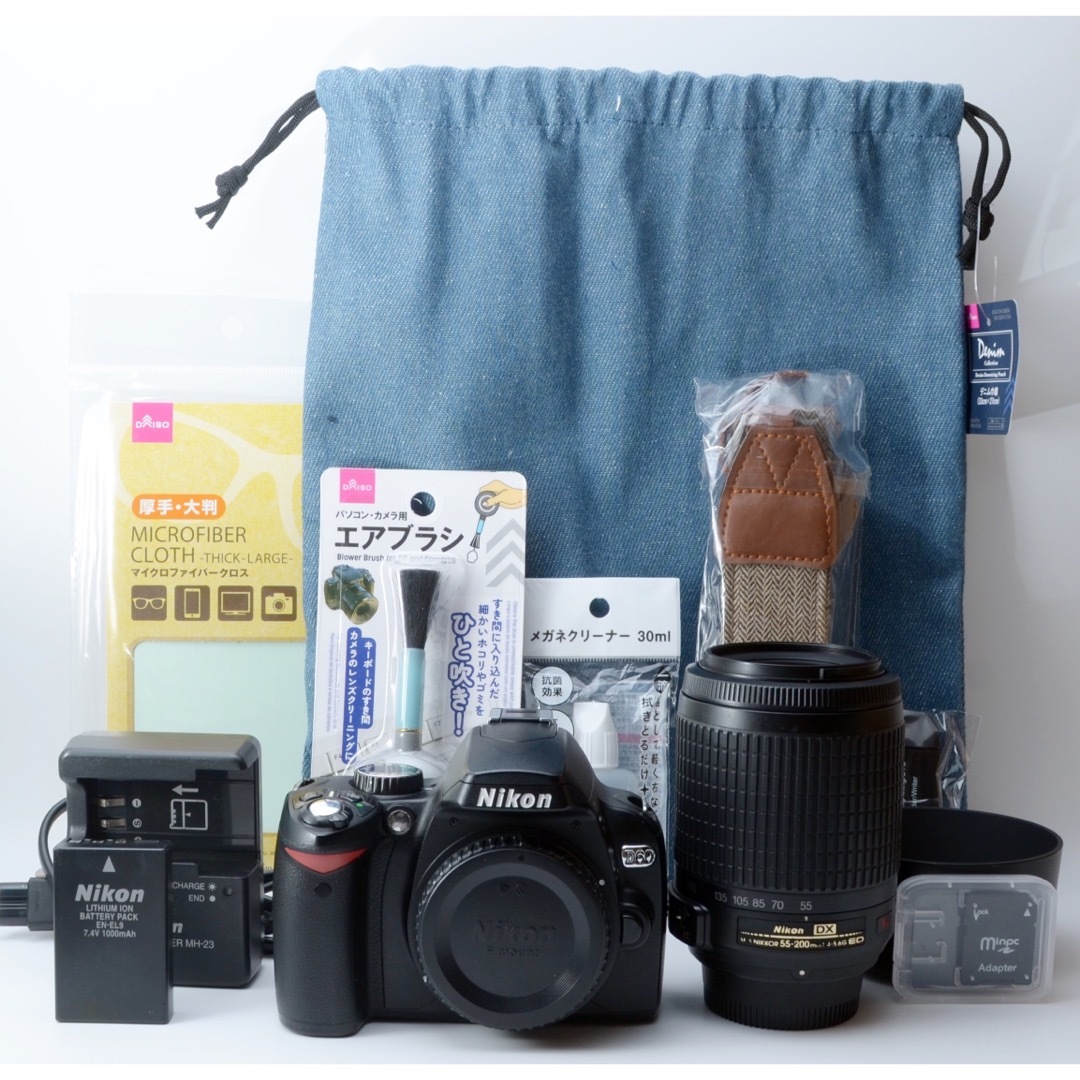 ☆Nikon D60☆初心者向け○望遠レンズ○スマホ転送○S数少-