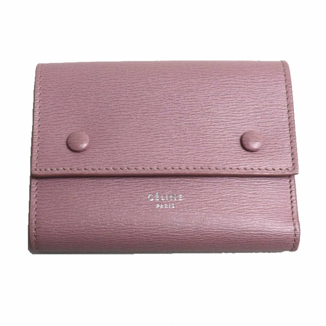 CELINE セリーヌ ミディアム フラップマルチファンクション 三つ折り財布 ピンク Antique rose 10A943B4B.24RS レディース