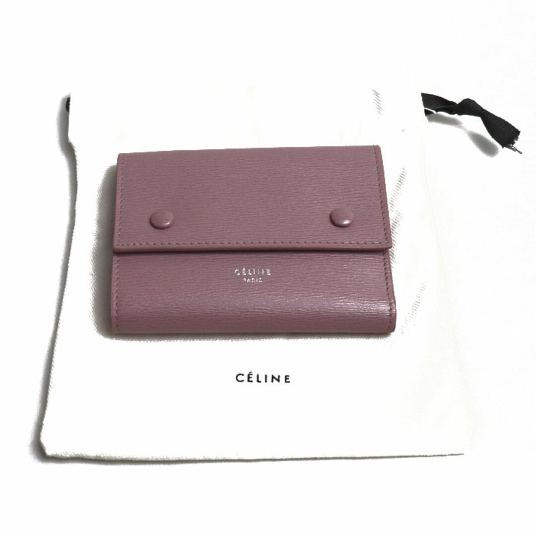 celine(セリーヌ)のCELINE セリーヌ ミディアム フラップマルチファンクション 三つ折り財布 ピンク Antique rose 10A943B4B.24RS レディース【中古】 レディースのファッション小物(財布)の商品写真