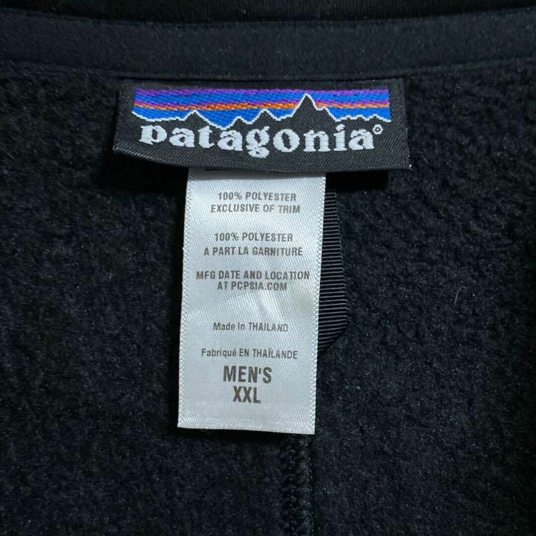 patagonia(パタゴニア)のパタゴニア ブラック ジップアップ フリース 無地 黒古着 長袖 アウター メンズのジャケット/アウター(ブルゾン)の商品写真