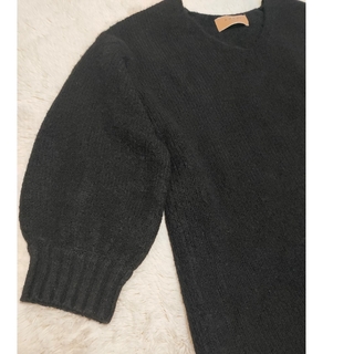 AMERI アメリ オーバーサイズ セーター Vネック 黒 サイズフリーの通販 ...