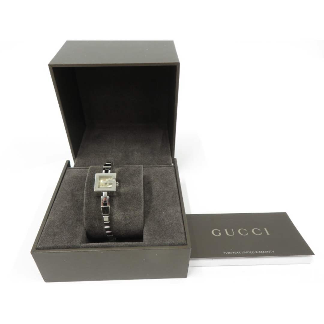 GUCCI - GUCCI 腕時計 レディース クオーツ SS ゴールド文字盤 GUCCI - GUCCI 腕時計 レディース クオーツ SS ゴールド文字盤