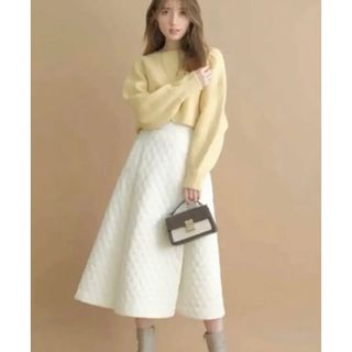 Apuweiser-riche - タグ付き新品 モールチェックマチフレアスカート