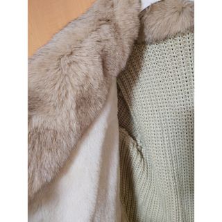 バジーレ28BASILE28超上質リアルファーニットジャケットブルゾン44サイズ-