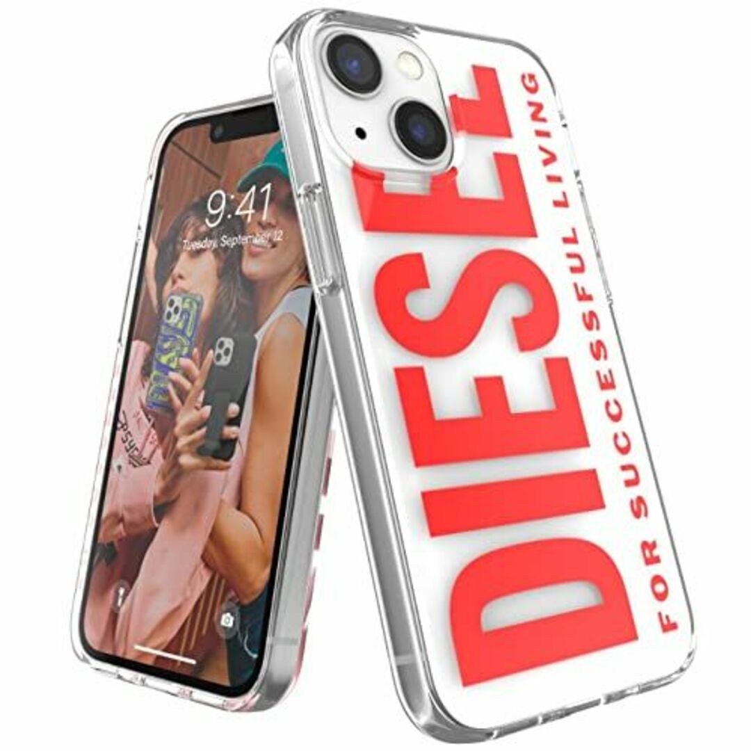 【色: ホワイト/レッドロゴ】DIESEL iPhone13mini 12min スマホ/家電/カメラのスマホアクセサリー(その他)の商品写真