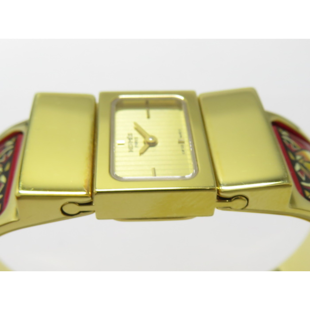 Hermes - HERMES ロケ バングルウォッチ リストウォッチ 七宝焼き