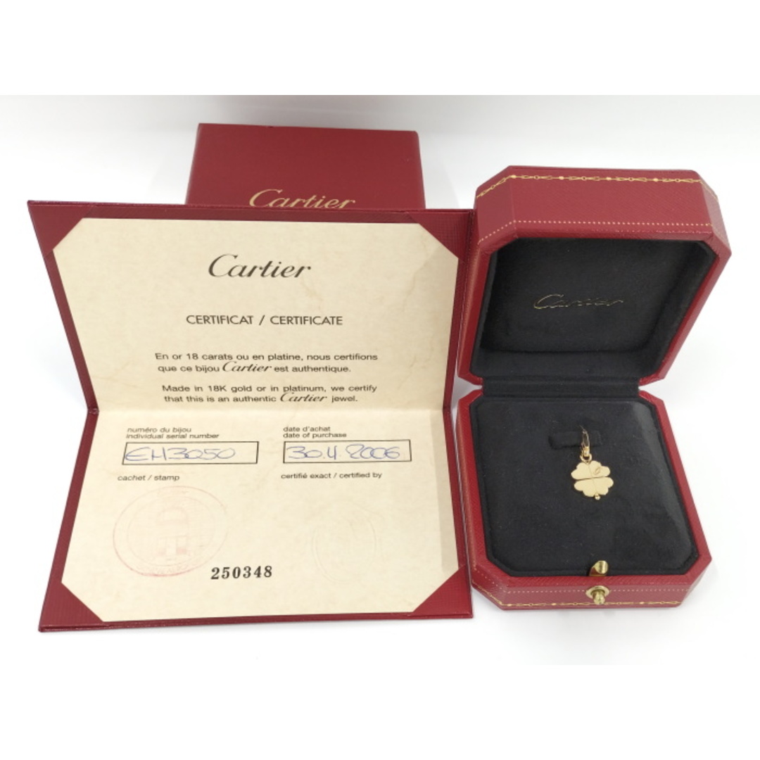 Cartier チャーム クローバー 750YG K18YG イエローゴールド 5