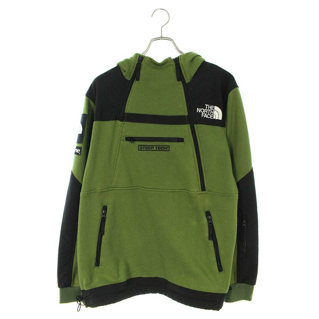 シュプリーム ×ノースフェイス THE NORTH FACE  16SS  Steep Tech Hooded Sweatshirt スウェットパーカーブルゾン メンズ M