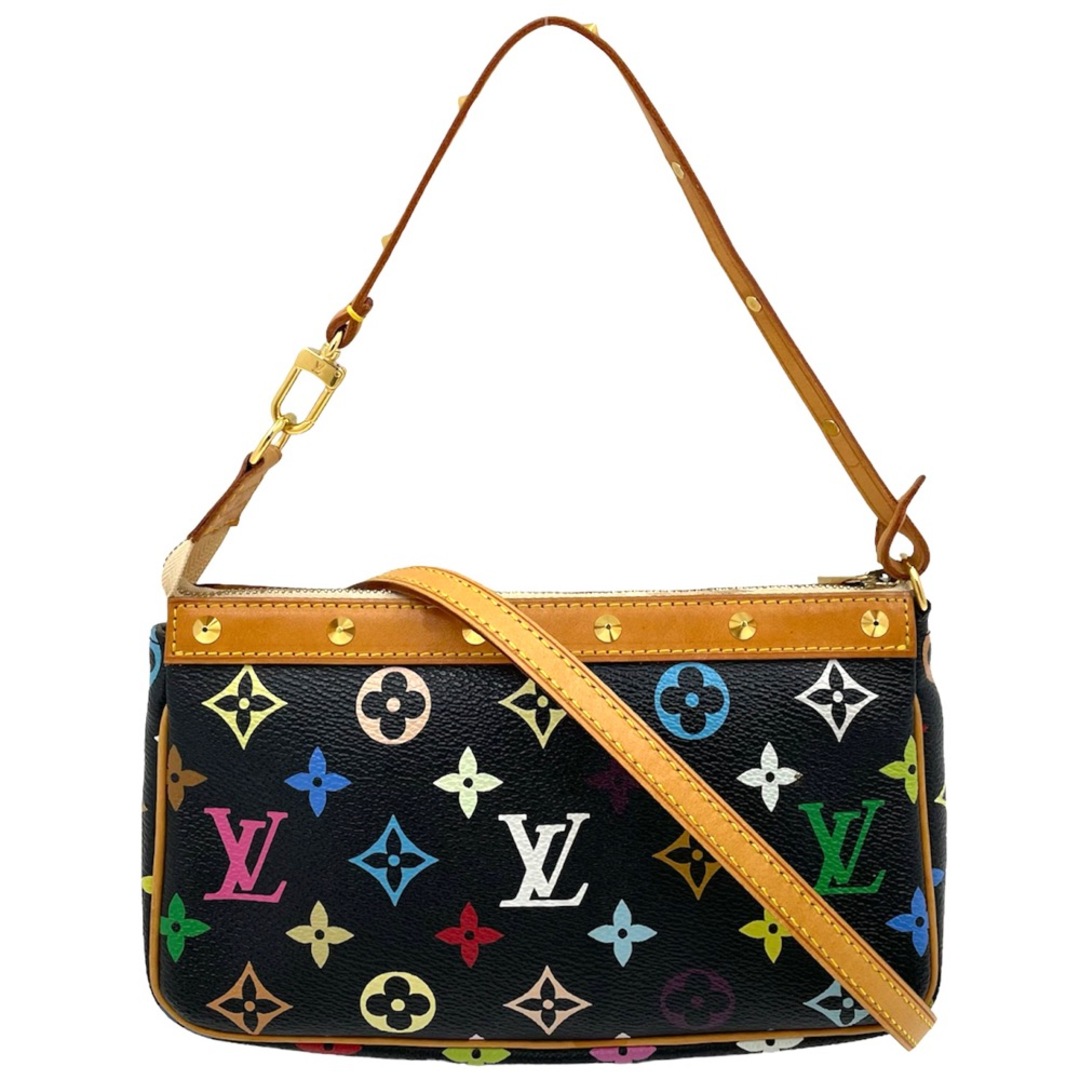 【限定価格】LOUIS VUITTON ルイヴィトン ハンドバッグ ポシェットアクセソワール モノグラムマルチカラー アクセサリーポーチ ブラック 黒 かばん 鞄 M92648    ノワール マルチカラー ゴールド金具 レディース 定番【品】