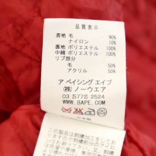 A BATHING APE - アベイシングエイプ 日本製 ウールブレンド バック