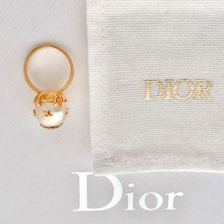 美品 ロゴ入り Dior パールリング ディオール 指輪