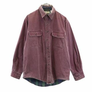 エルエルビーン(L.L.Bean)のエルエルビーン 80s ヴィンテージ USA製 アウトドア 長袖 シャツ パープル系 L.L.Bean 裏チェック メンズ 【中古】  【231003】(シャツ)