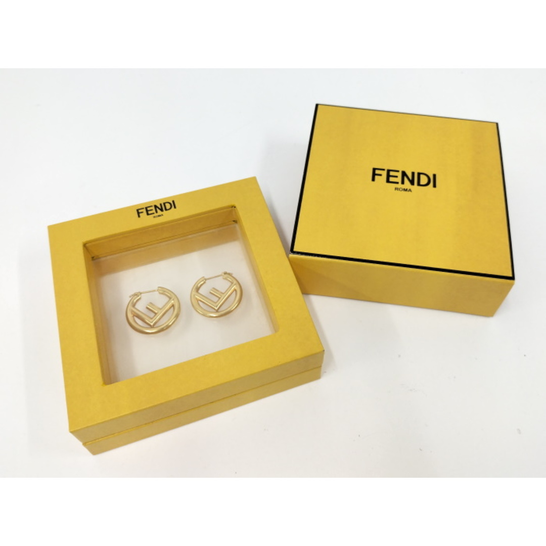 FENDI ピアス エフ イズ フェンディ フープ Fロゴ アクセサリー メッキ