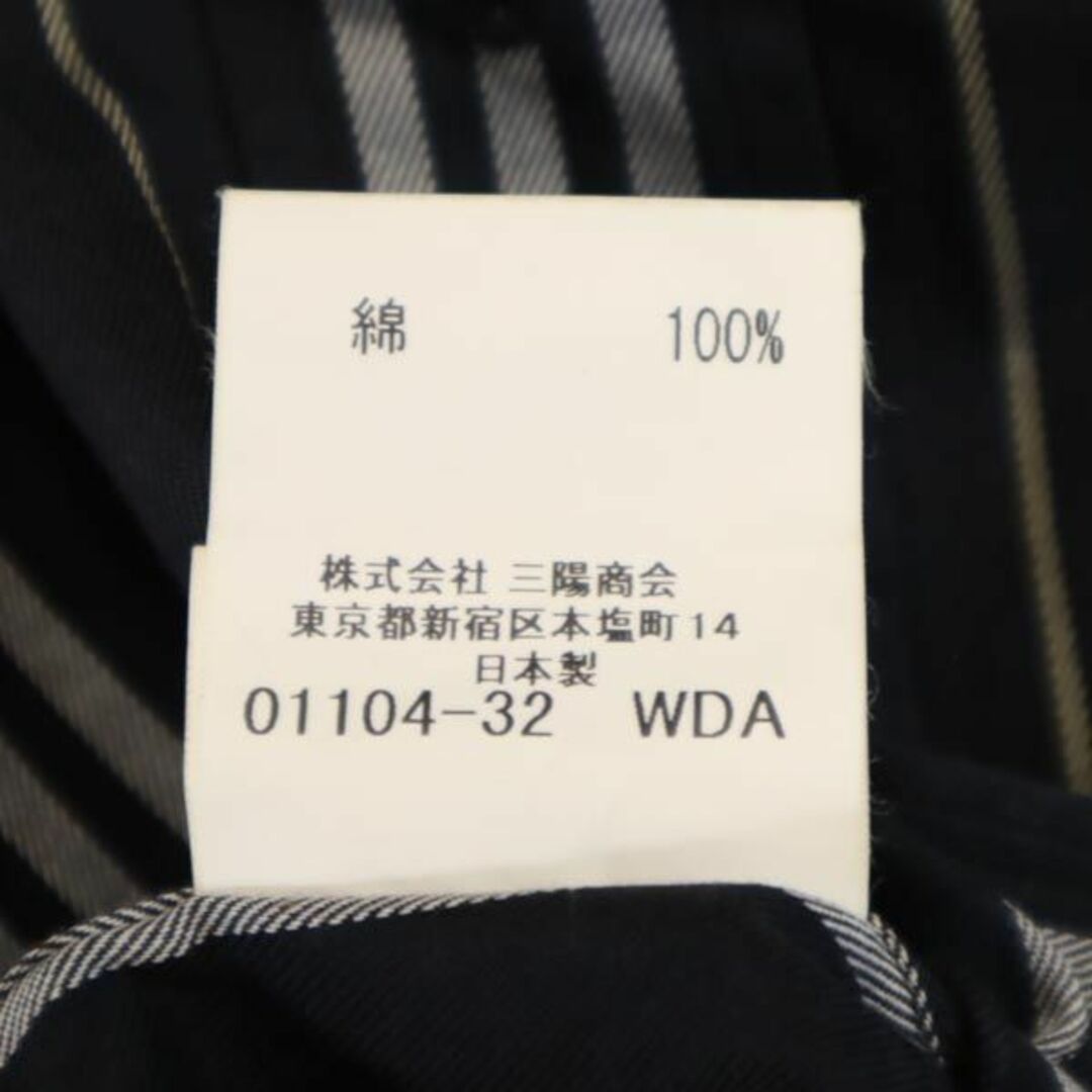 バーバリー ロンドン 日本製 三陽商会 長袖 ボタンダウンシャツ M ブラック系 BURBERRY LONDON メンズ 【中古】 【231003】