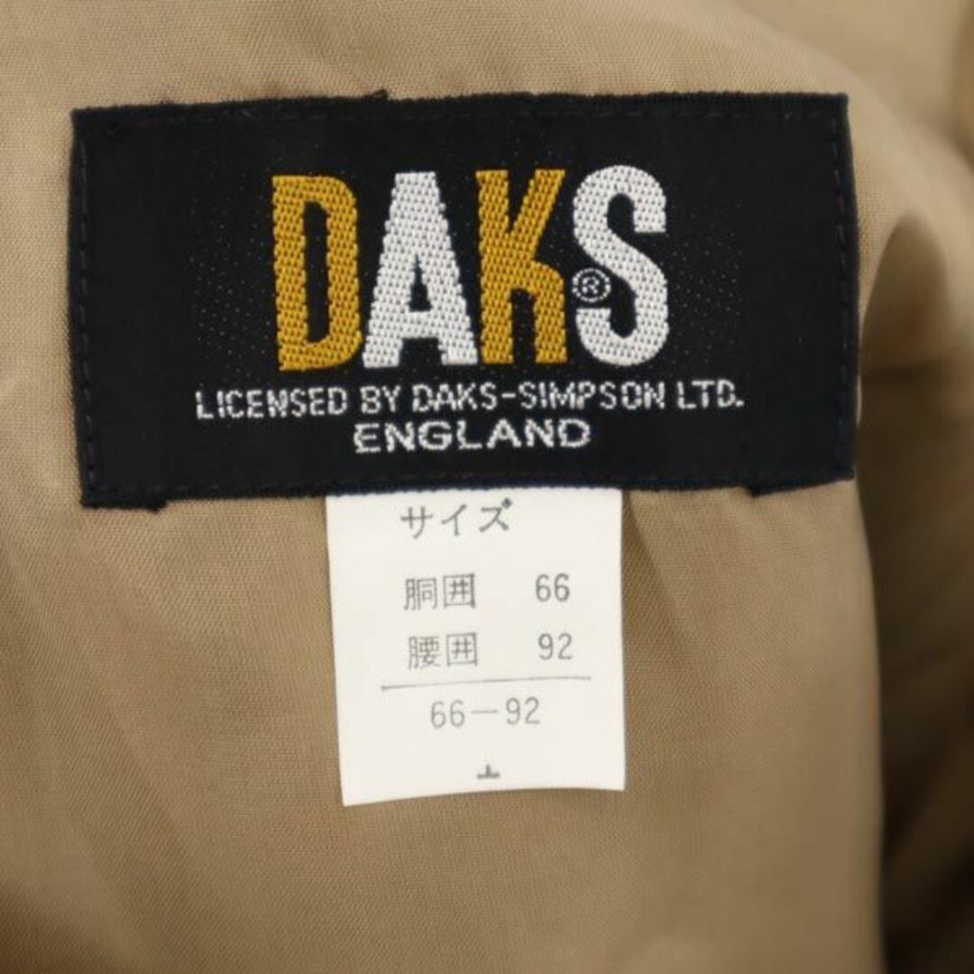 DAKS(ダックス)のダックス ウールブレンド チェック タックスカート 66-92 ブラウン系 DAKS サイドジップ レディース 【中古】  【231003】 レディースのスカート(ミニスカート)の商品写真