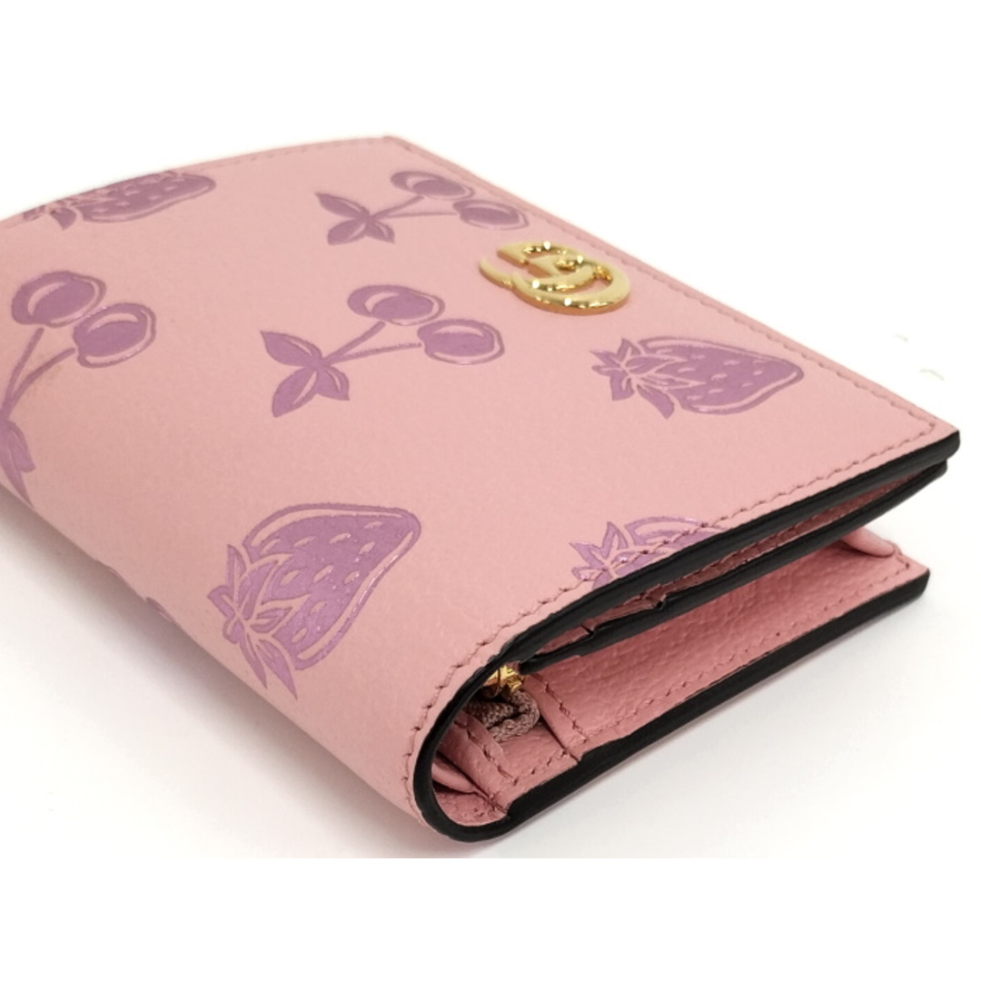 GUCCI 二つ折り コンパクト財布 ストロベリー&チェリー GG GUCCI 二つ折り コンパクト財布 ストロベリー&チェリー GG