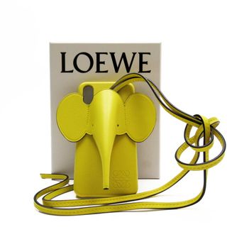 ロエベ(LOEWE)のロエベ LOEWE スマートフォンケース iPhone X/XS ケース エレファント レザー イエロー ユニセックス 送料無料【中古】 h28238g(その他)