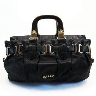 バリー(Bally)のバリー BALLY ハンドバッグ ショルダーバッグ レザー ブラック レディース 送料無料【中古】 h28290a(ハンドバッグ)