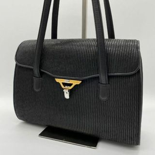 ✨美品✨HANAE MORI ハナエモリ ハンドバッグ- ✨極美品✨ハナエモリ HANAE MORI ハンドバッグ オールレザー ロゴ金具