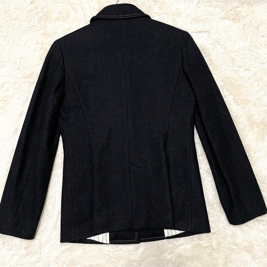 【美品】ROPE ロペ セットアップ ウール ステッチ入り ブラック 9AT M