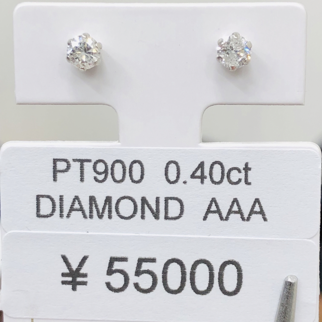 DE-23332 PT900 ピアス ダイヤモンド 0.40ct
