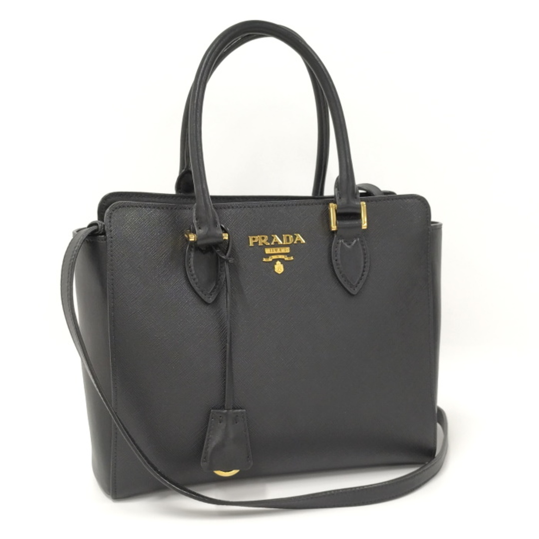 PRADA ハンドバッグ レザー ブラック - ショルダーバッグ PRADA ハンドバッグ レザー ブラック - ショルダーバッグ