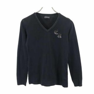 エンポリオアルマーニ(Emporio Armani)のエンポリオアルマーニ 日本製 長袖 Tシャツ XS 黒 Emporio Armani ロゴ メンズ 【中古】  【231004】(Tシャツ/カットソー(半袖/袖なし))