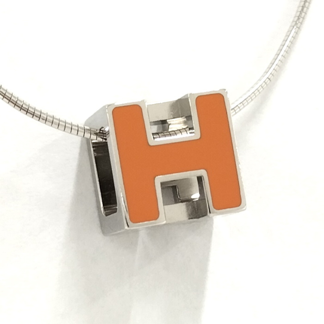 エルメス　HERMES　カージュドアッシュ　Hキューブ　ネックレス　オレンジ　箱