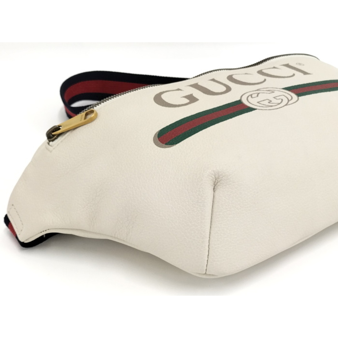 GUCCI - GUCCI ボディバッグ ロゴプリント レザー シェリー GUCCI - GUCCI ボディバッグ ロゴプリント レザー シェリー