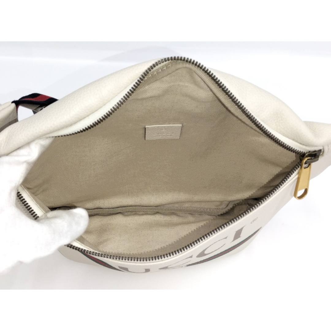 GUCCI - GUCCI ボディバッグ ロゴプリント レザー シェリー GUCCI - GUCCI ボディバッグ ロゴプリント レザー シェリー