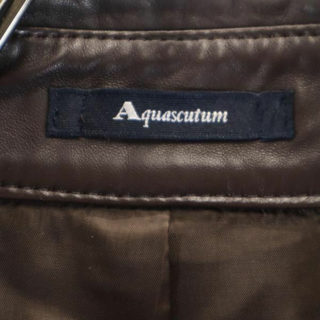 アクアスキュータム  Aquascutum  本革ジャケット　ブラウン