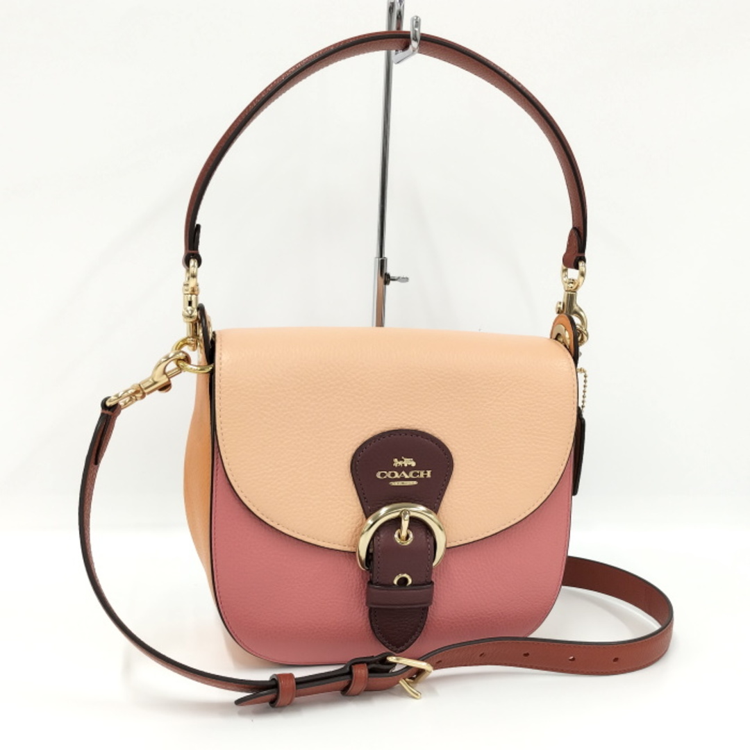 COACH - COACH 2WAYショルダーバック ベージュ ピンク C8160の通販 by