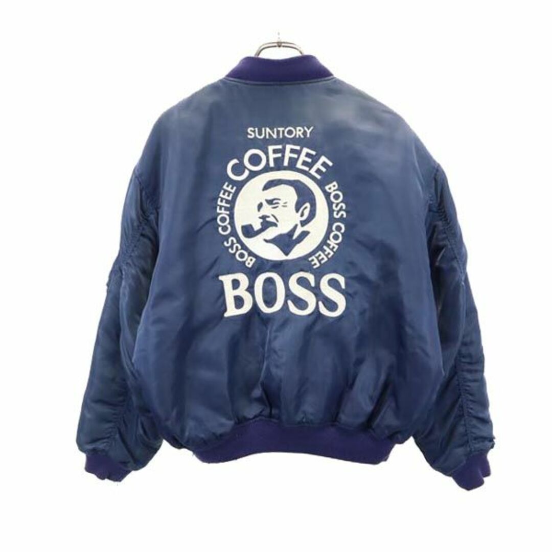 ボスジャン　BOSS　ナイロンジャケット　ブルゾン　レア　ネイビー