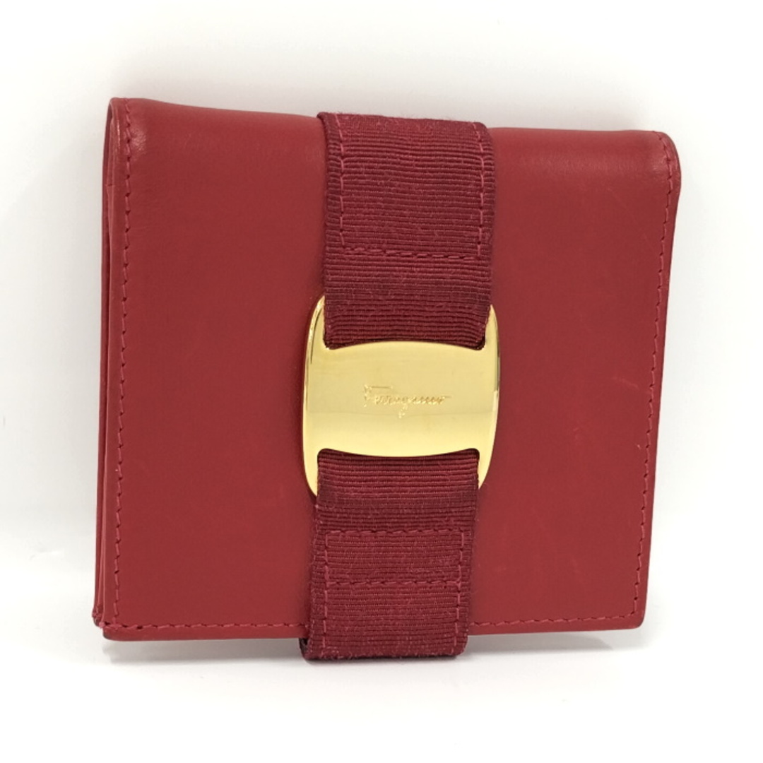 Ferragamo(フェラガモ)のSalvatore Ferragamo 二つ折り財布 ヴァラリボン レザー レディースのファッション小物(財布)の商品写真