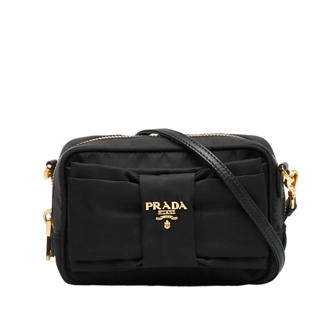 プラダ リボン 斜め掛け ショルダーバッグ ナイロン レディース PRADA 【1-0116549】