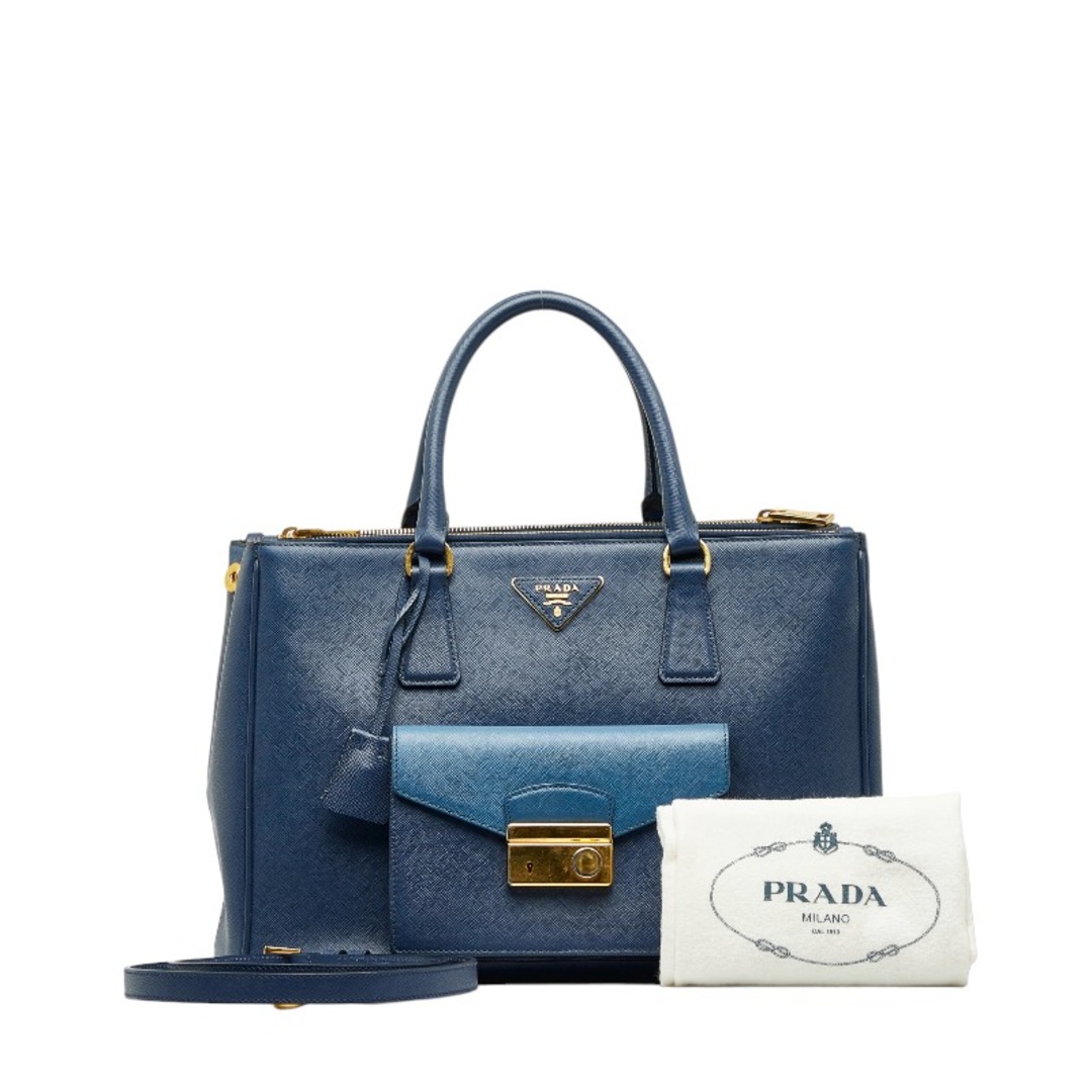 PRADA - プラダ サフィアーノ ゴールド金具 ハンドバッグ ショルダー