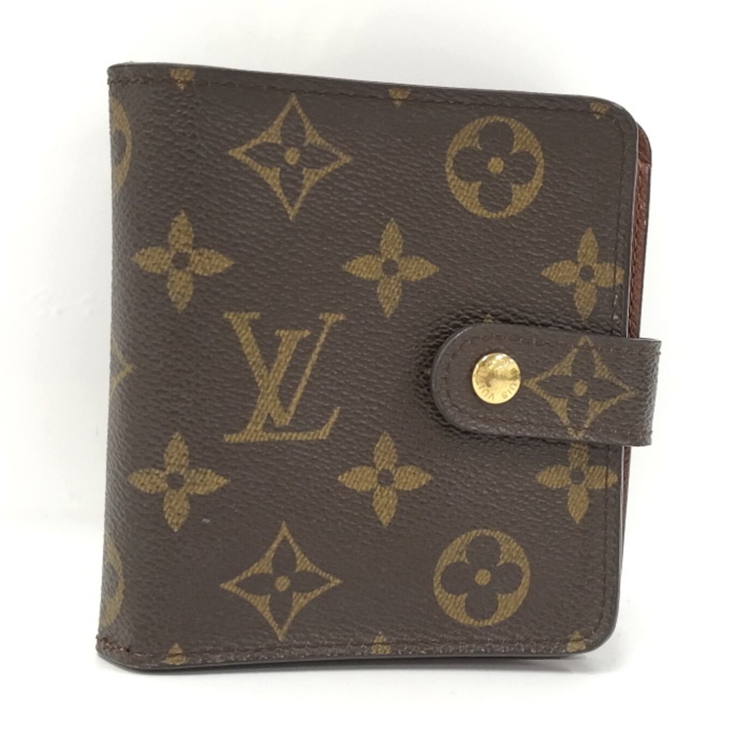 LOUIS VUITTON コンパクトジップ 二つ折り財布 モノグラム