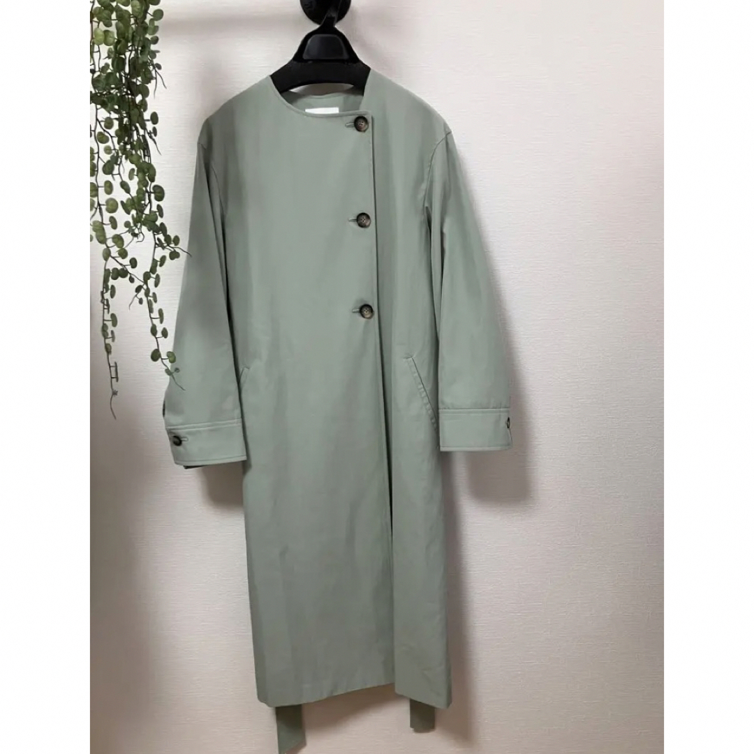 新品◾️ユナイテッドアローズ◾️BY◾️ツイル ノーカラー ベルト コート