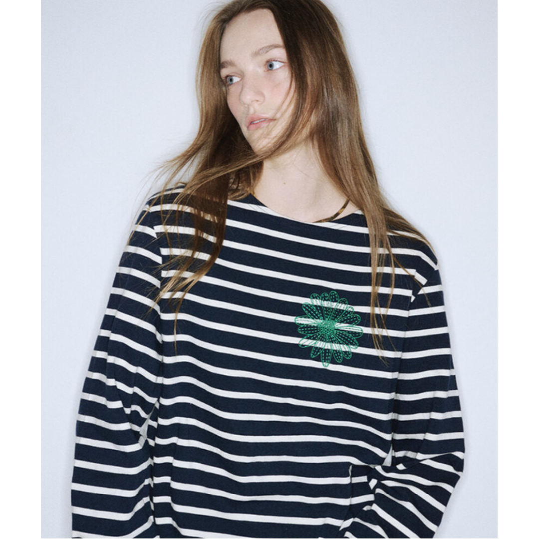 MARDI MERCREDI ストライプ ロングTシャツ 韓国限定