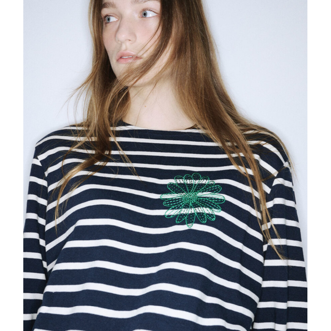 MARDI MERCREDI ストライプ ロングTシャツ 韓国限定