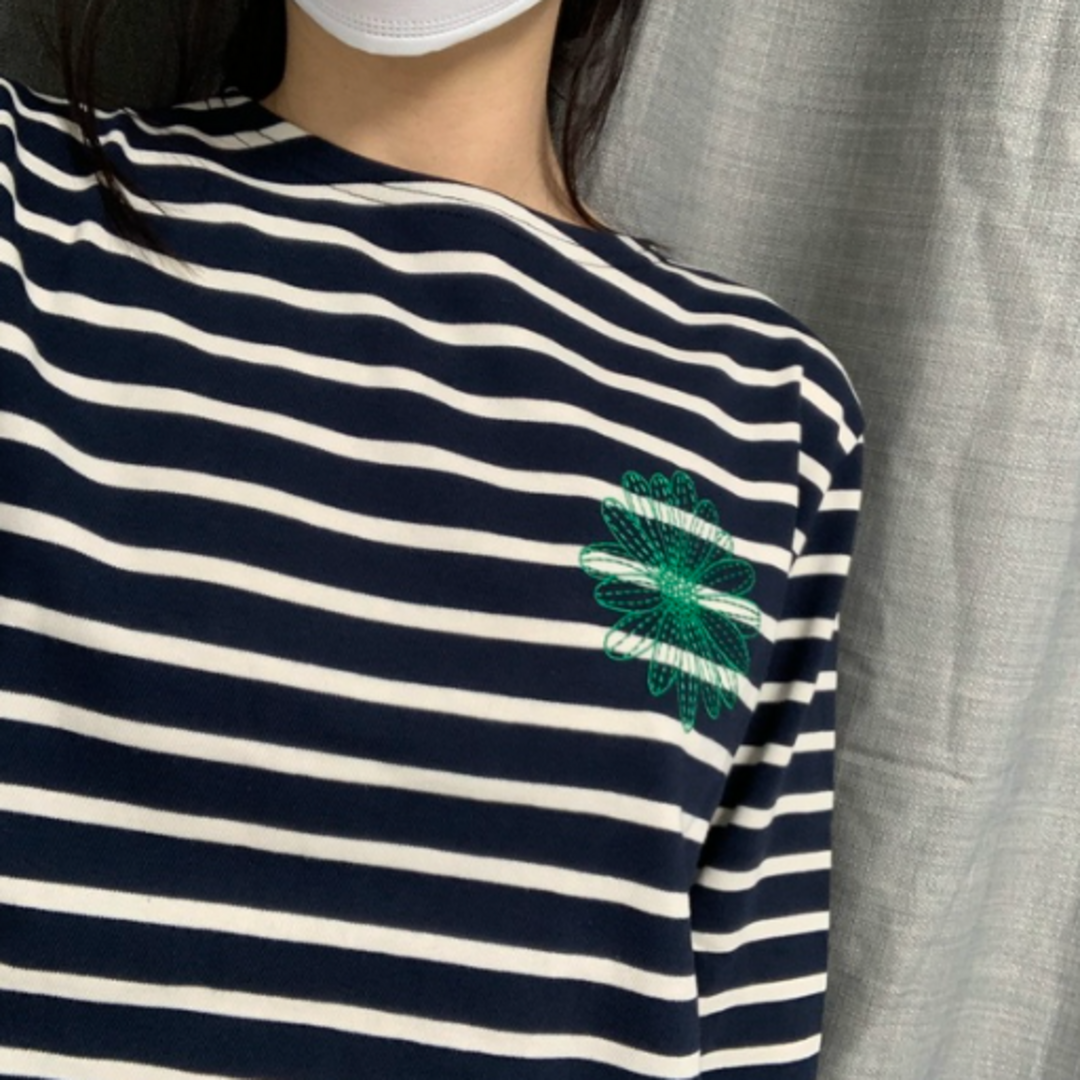 MARDI MERCREDI ストライプ　ロングTシャツ 韓国限定