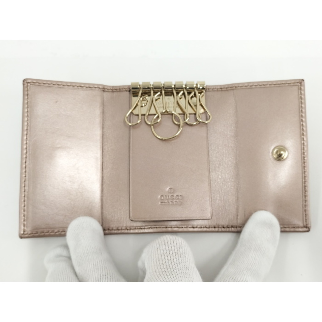 GUCCI ラブリーハート 6連キーケース GGキャンバス ベージュ GUCCI ラブリーハート 6連キーケース GGキャンバス ベージュ