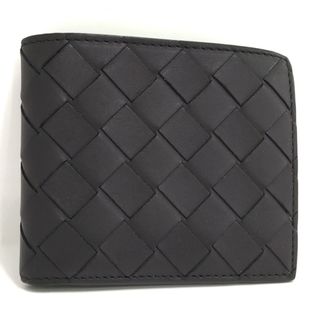 ボッテガヴェネタ(Bottega Veneta)のBOTTEGA VENETA 二つ折り財布 イントレチャート レザー ブラック(長財布)