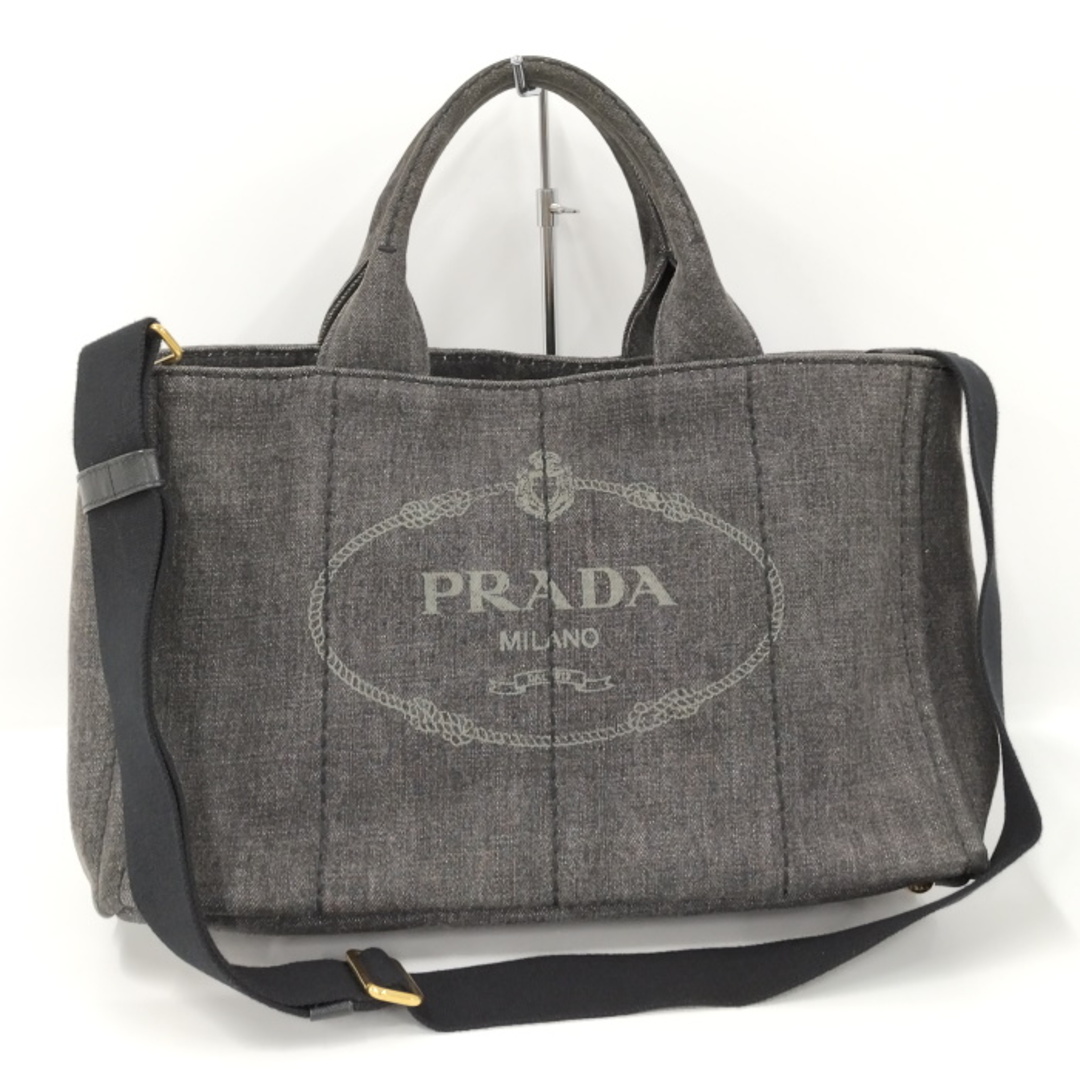 PRADA(プラダ)のPRADA カナパトート 2WAYハンドバッグ デニムキャンバス グレー レディースのバッグ(その他)の商品写真