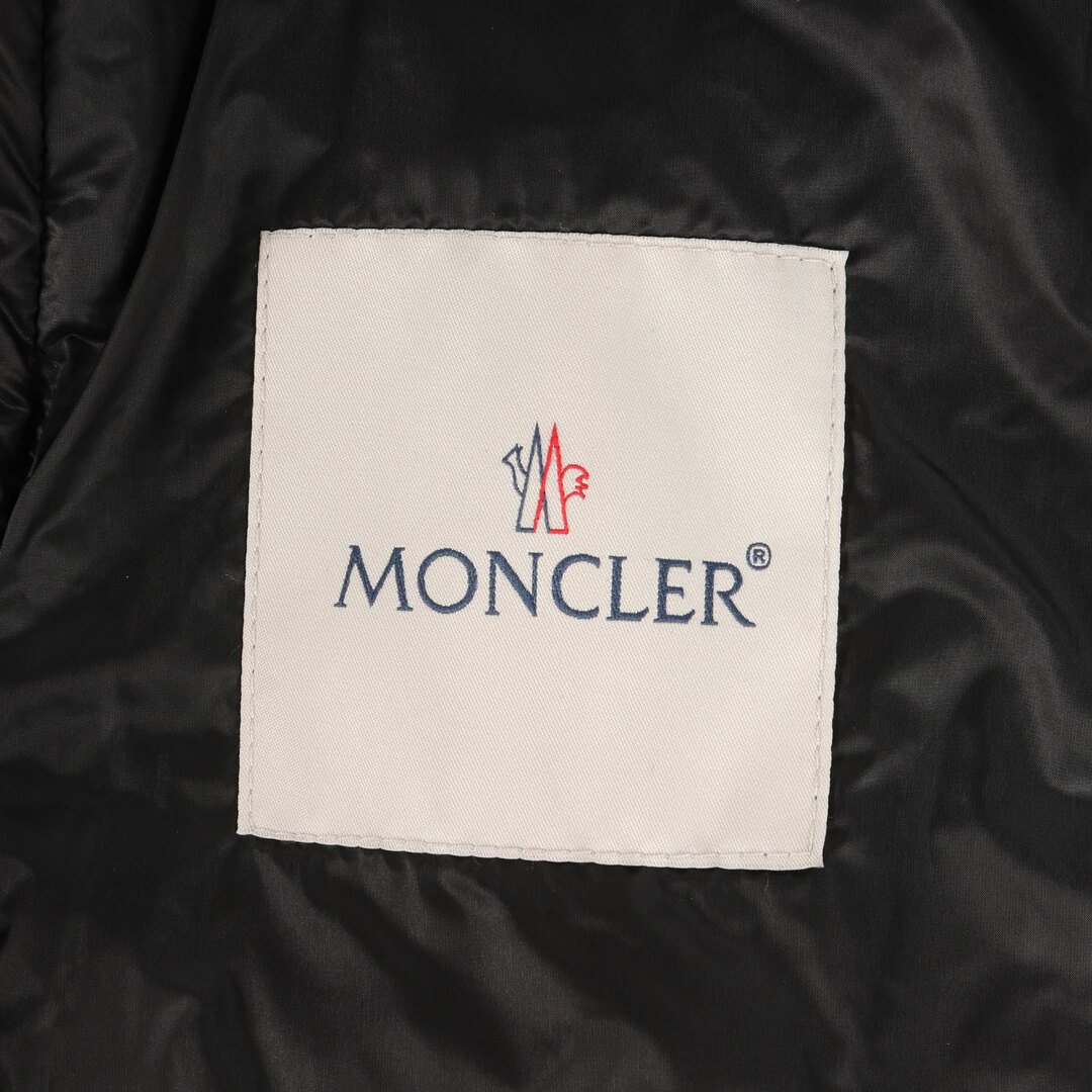 MONCLER モンクレール ジャケット サイズ:1 シープ スキン ラム レザー キルティング ダウン ライダース ジャケット DEBISE GIUBBOTTO B10914195505 50116 ブルゾン ブラック 黒 アウター シンプル ブランド カジュアル【メンズ】【中古】【美品】