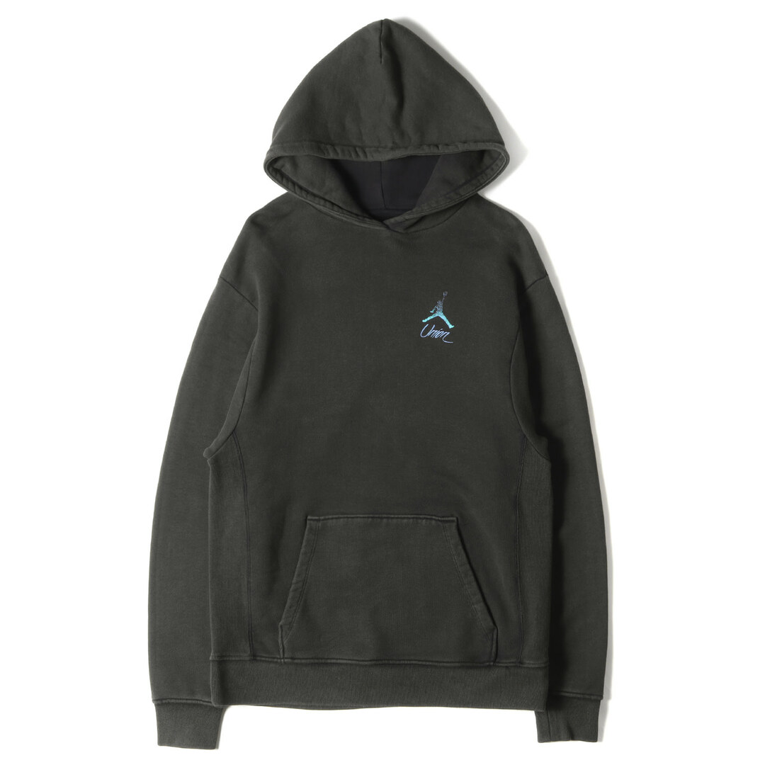 NIKE ナイキ パーカー サイズ：M 19SS JORDAN ジョーダン ユニオン フェード加工 ジャンプマン スウェットパーカー J UN 2.0  PO HOODY ブラック 黒 コットン トップス シンプル ブランド カジュアル【メンズ】【中古】