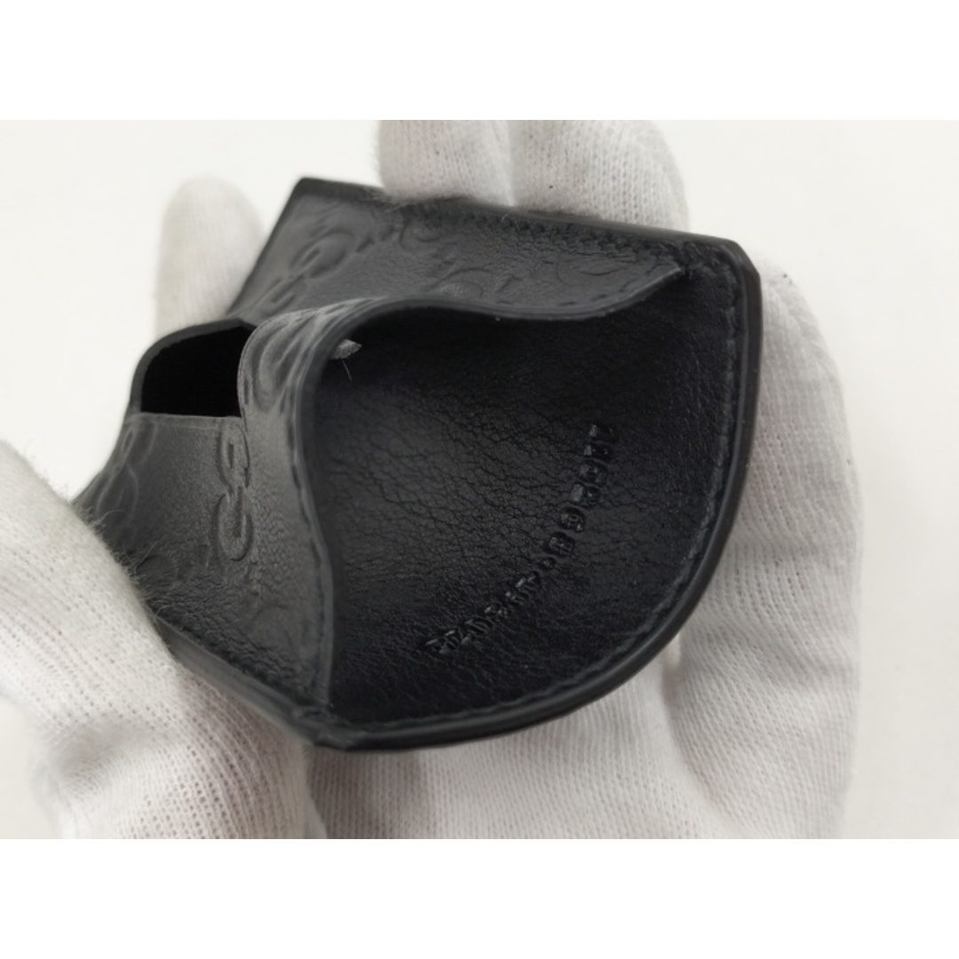 GUCCI - GUCCI シマライン マネークリップ レザー ブラック GUCCI - GUCCI シマライン マネークリップ レザー ブラック